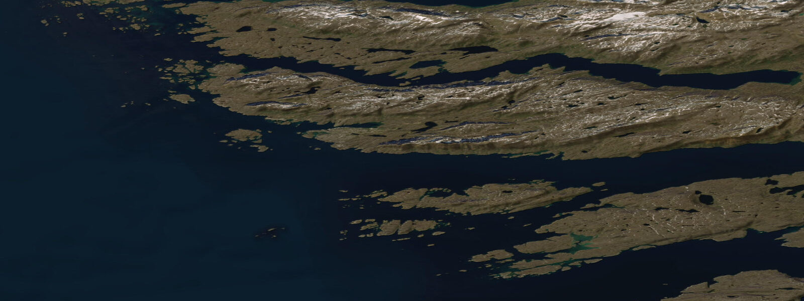 Satellite view of the coast near Sisimiut