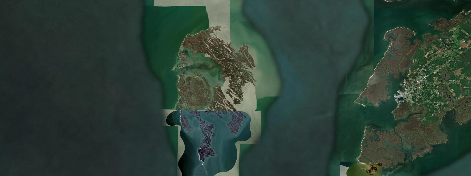 Satellite view of the coast near Smith Island