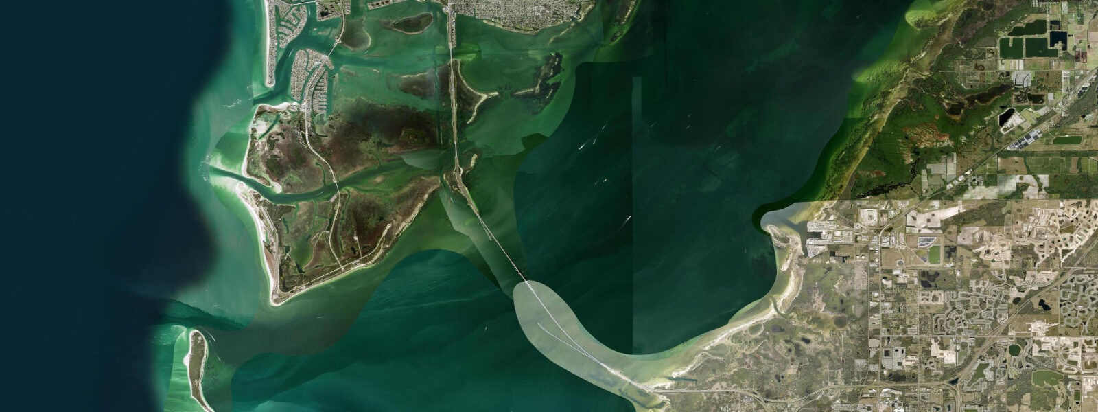 Satellite view of the coast near Soldier Key