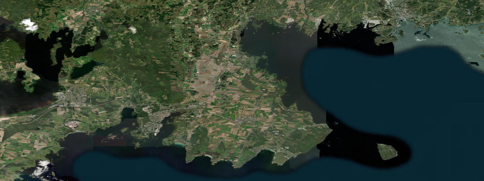Satellite view of the coast near Sölvesborg