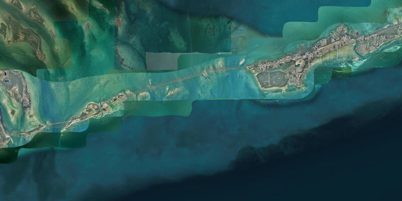 Satellite view of the coast near Sombrero Key