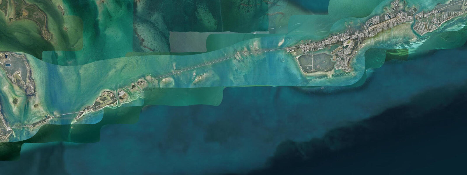 Satellite view of the coast near Sombrero Key