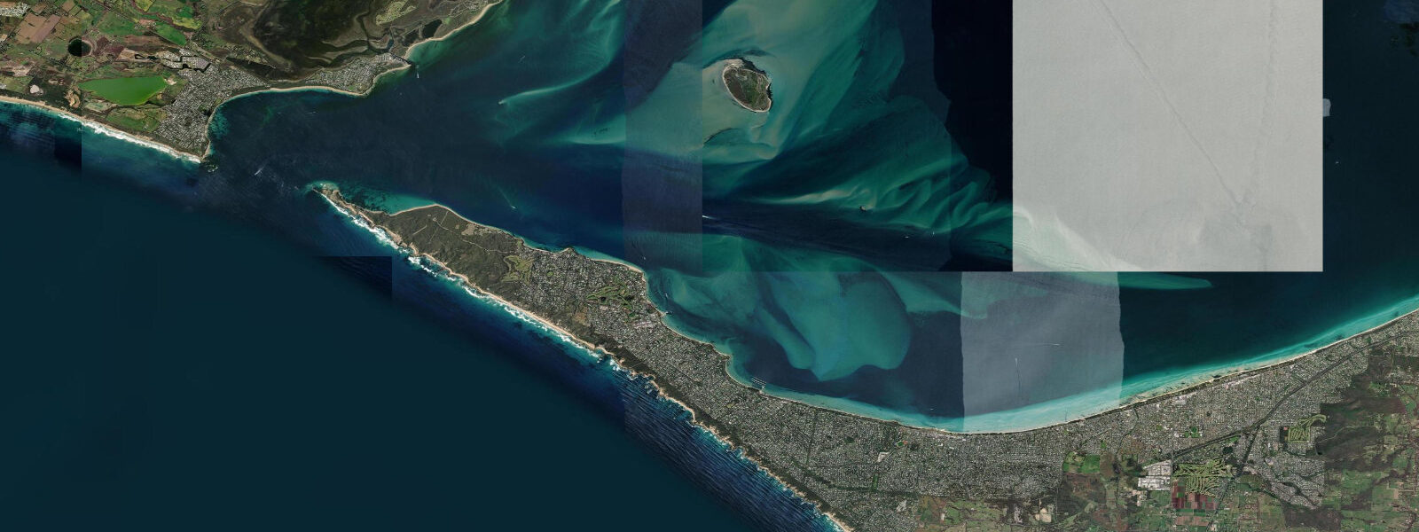 Satellite view of the coast near Sorrento, VIC
