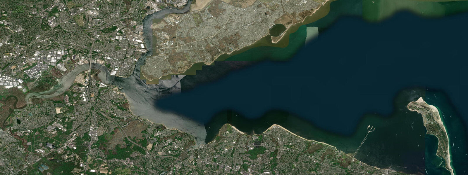 Satellite view of the coast near South Amboy