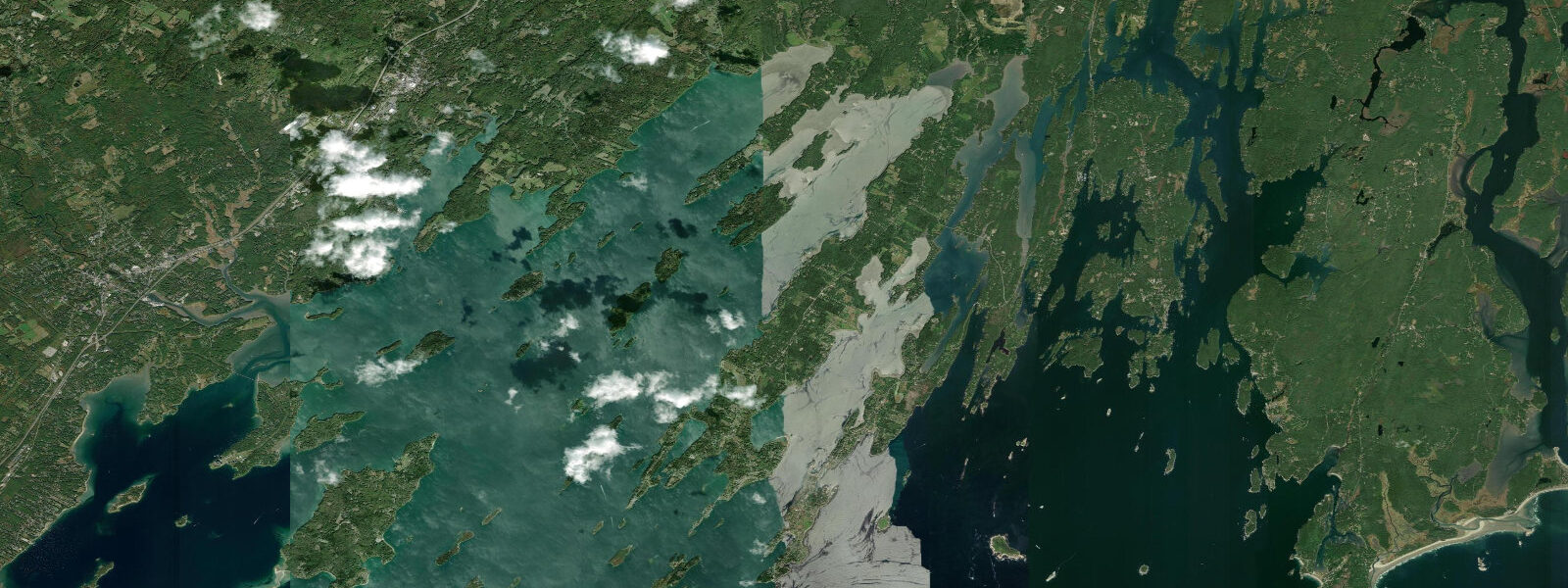 Satellite view of the coast near South Freeport