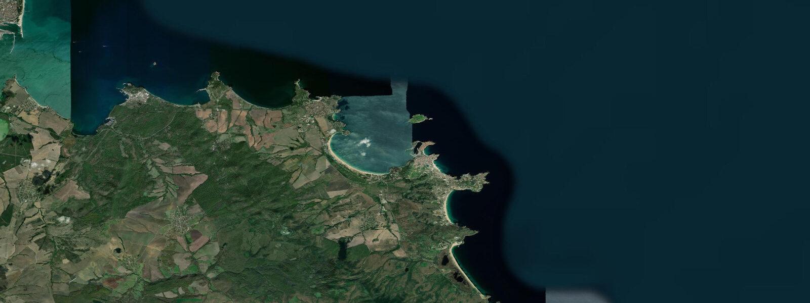 Satellite view of the coast near Sozopol