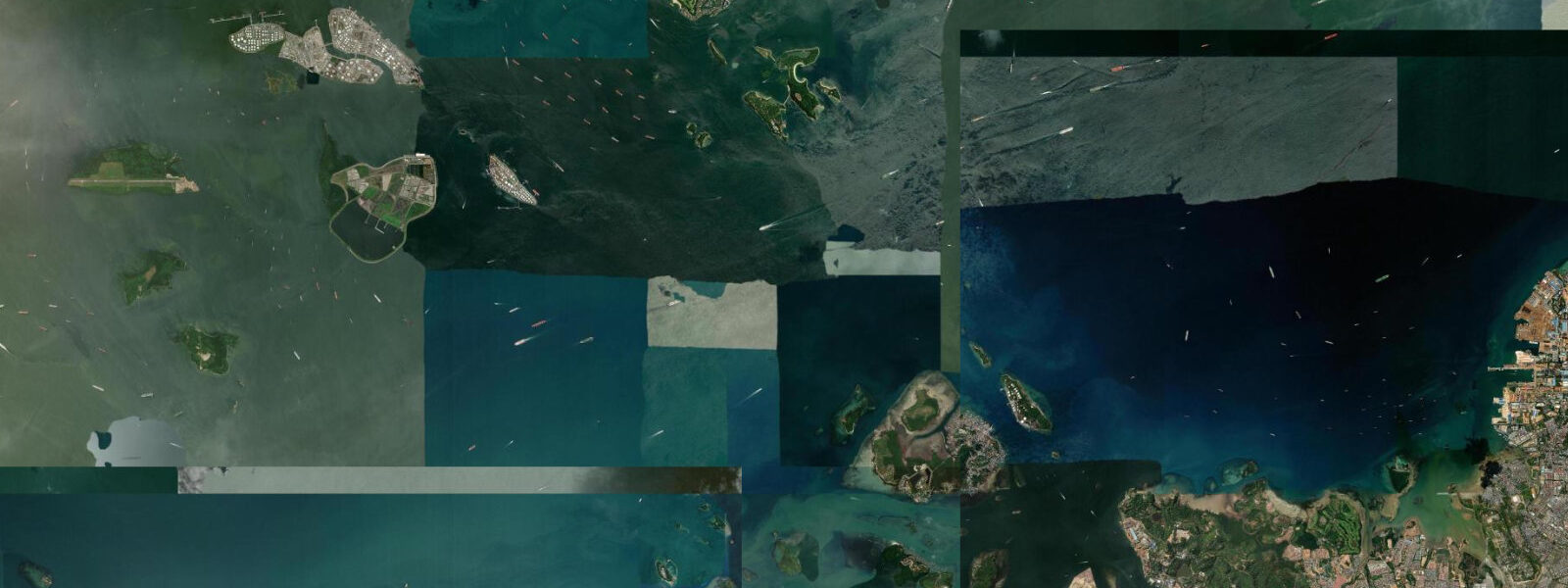 Satellite view of the coast near St John's Island