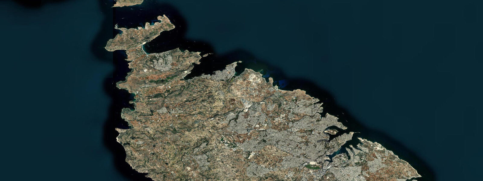 Satellite view of the coast near St. Julian's