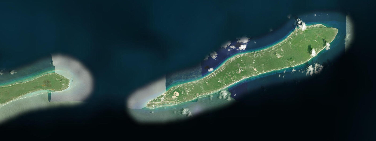 Satellite view of the coast near Stake Bay, Cayman Brac