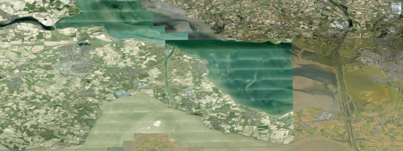 Satellite view of the coast near Stavenisse