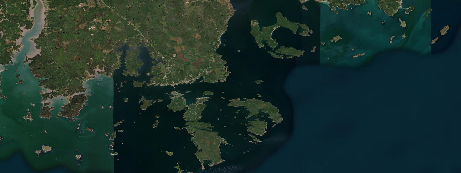 Satellite view of the coast near Steele Harbor Island