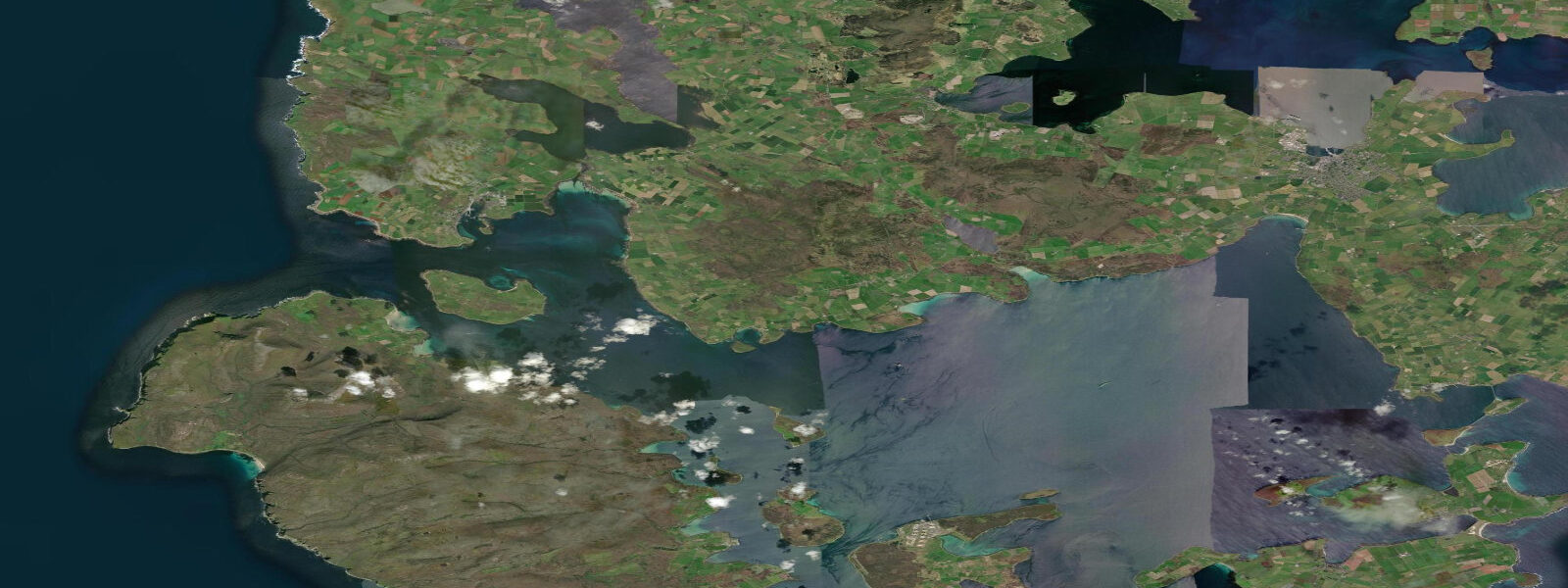 Satellite view of the coast near Stromness