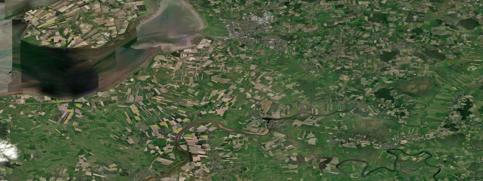 Satellite view of the coast near Suderhoft