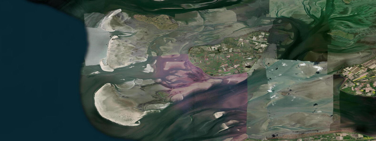 Satellite view of the coast near Suderoogsand