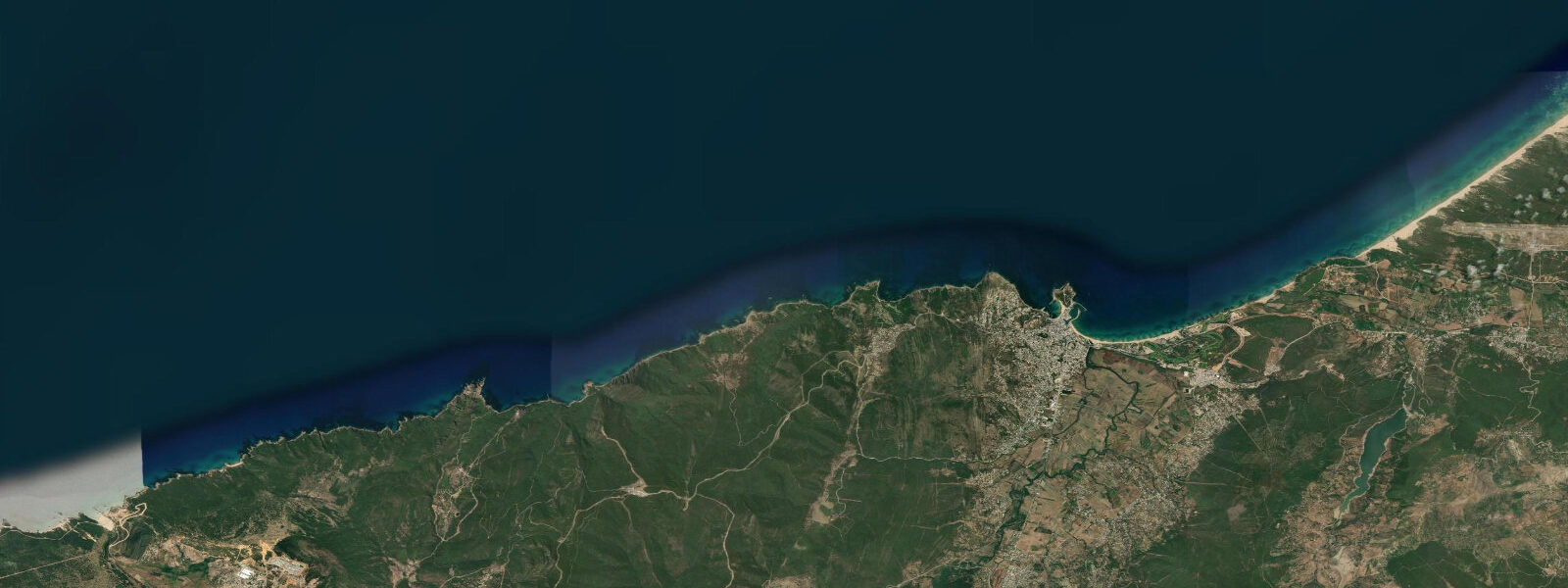 Satellite view of the coast near Tabarka