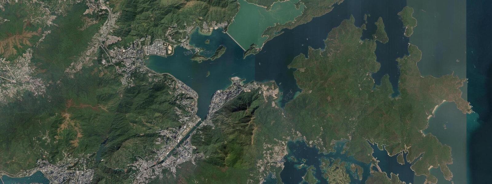 Satellite view of the coast near Tai Mei Tuk