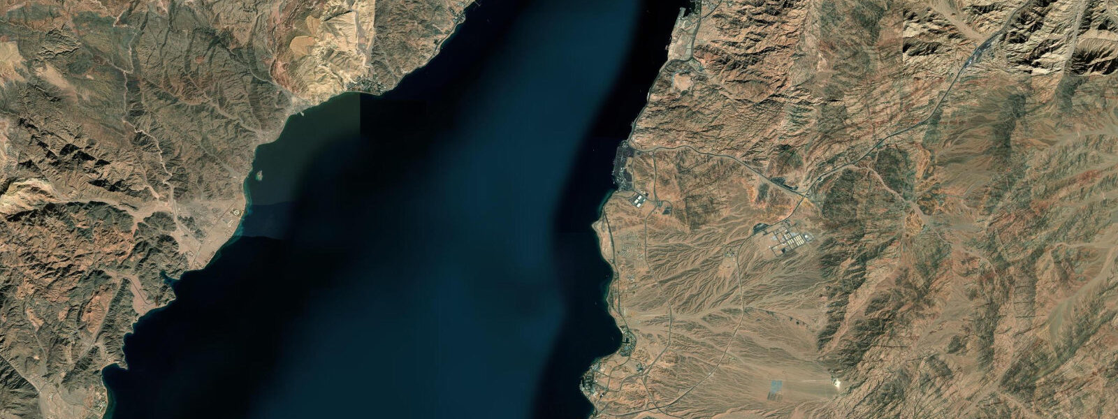 Satellite view of the coast near Tala Bay