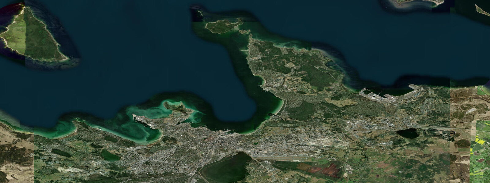 Satellite view of the coast near Tallinn