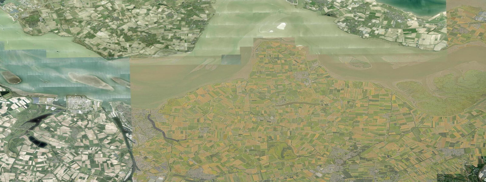 Satellite view of the coast near Terneuzen