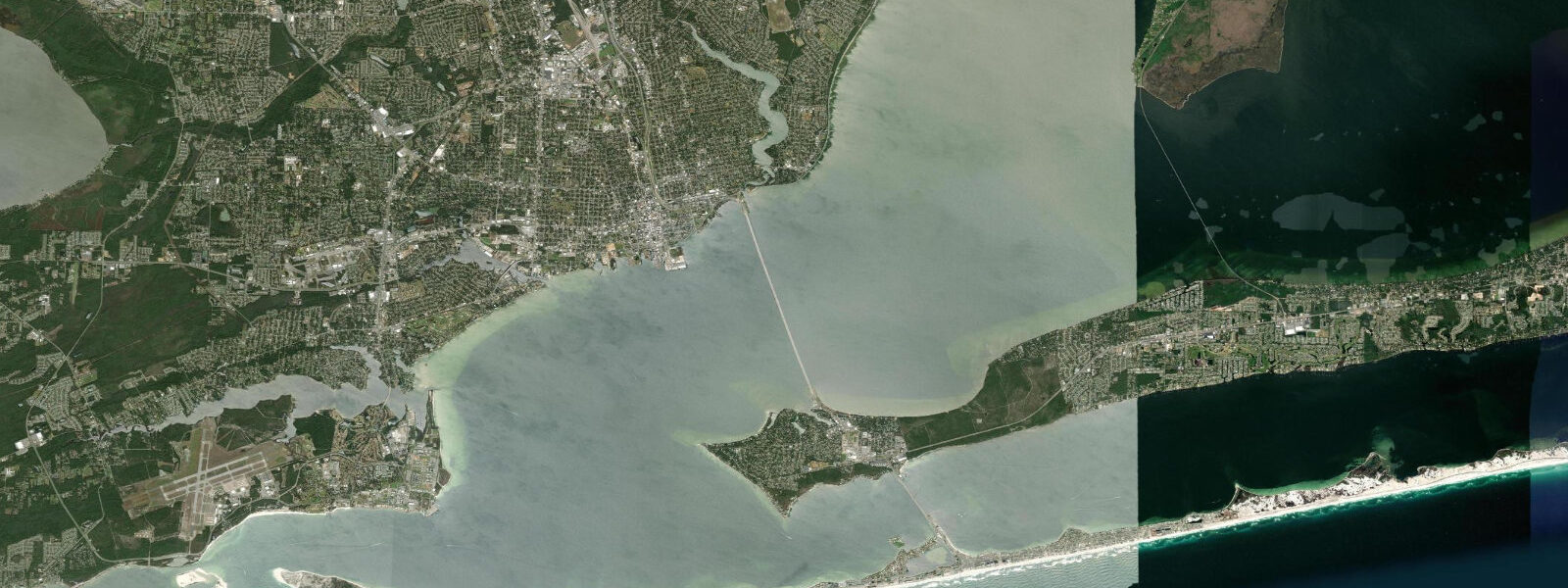 Satellite view of the coast near Town Point