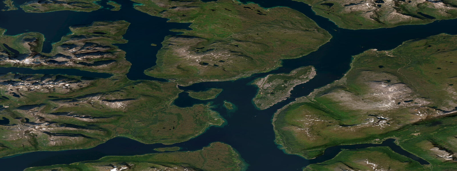 Satellite view of the coast near Tromsø