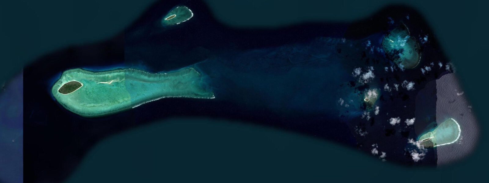 Satellite view of the coast near Tryon Islet