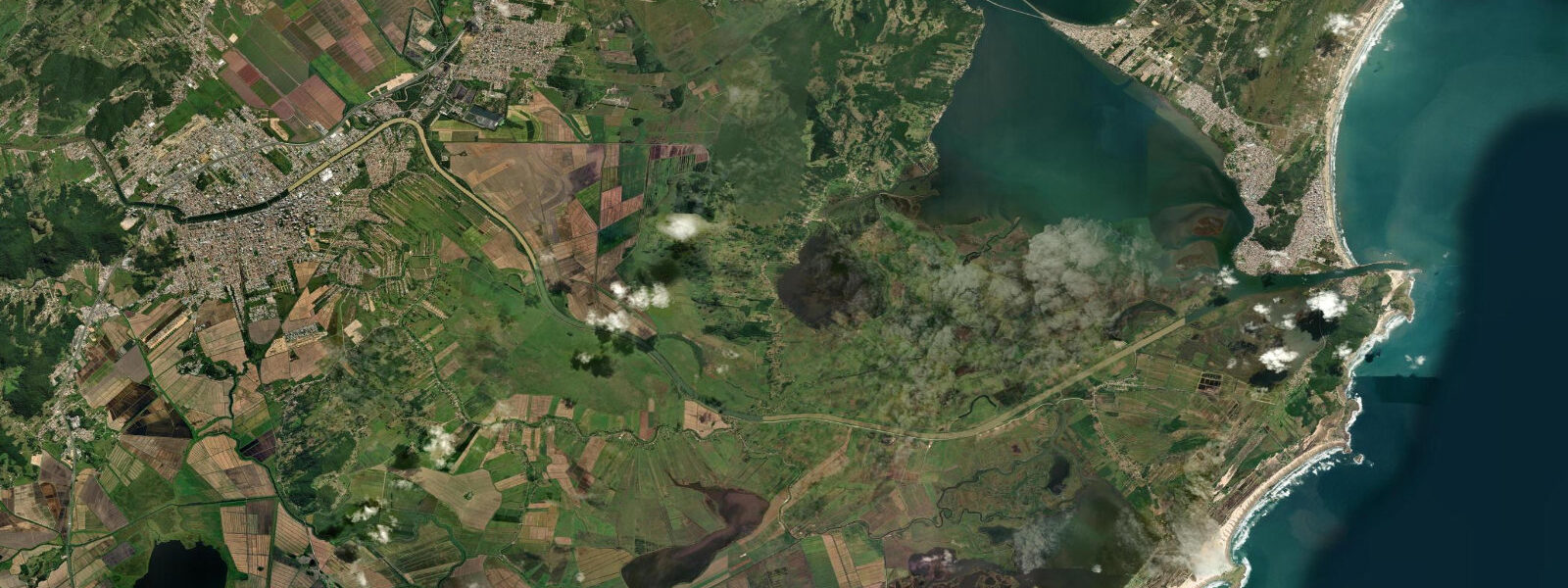 Satellite view of the coast near Tubarao