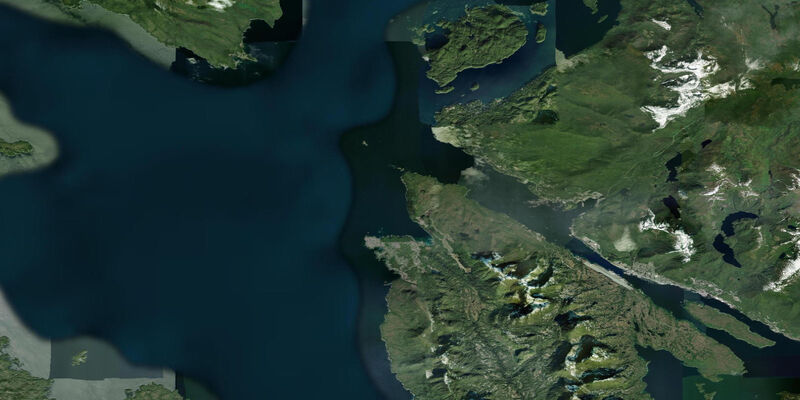 Satellite view of the coast near Vallenar Point