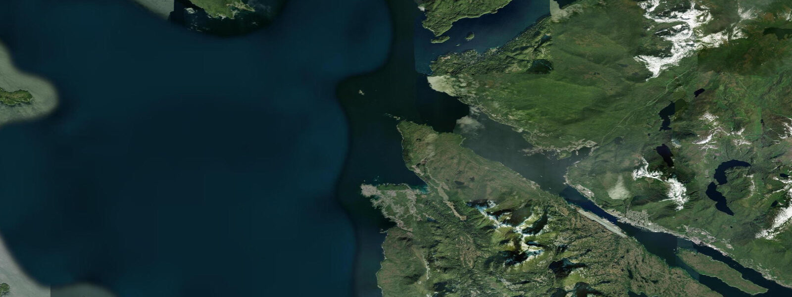 Satellite view of the coast near Vallenar Point