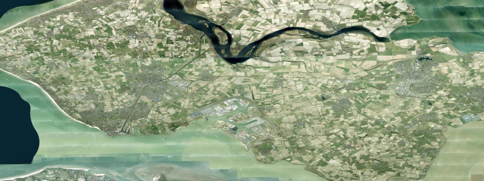 Satellite view of the coast near Veere