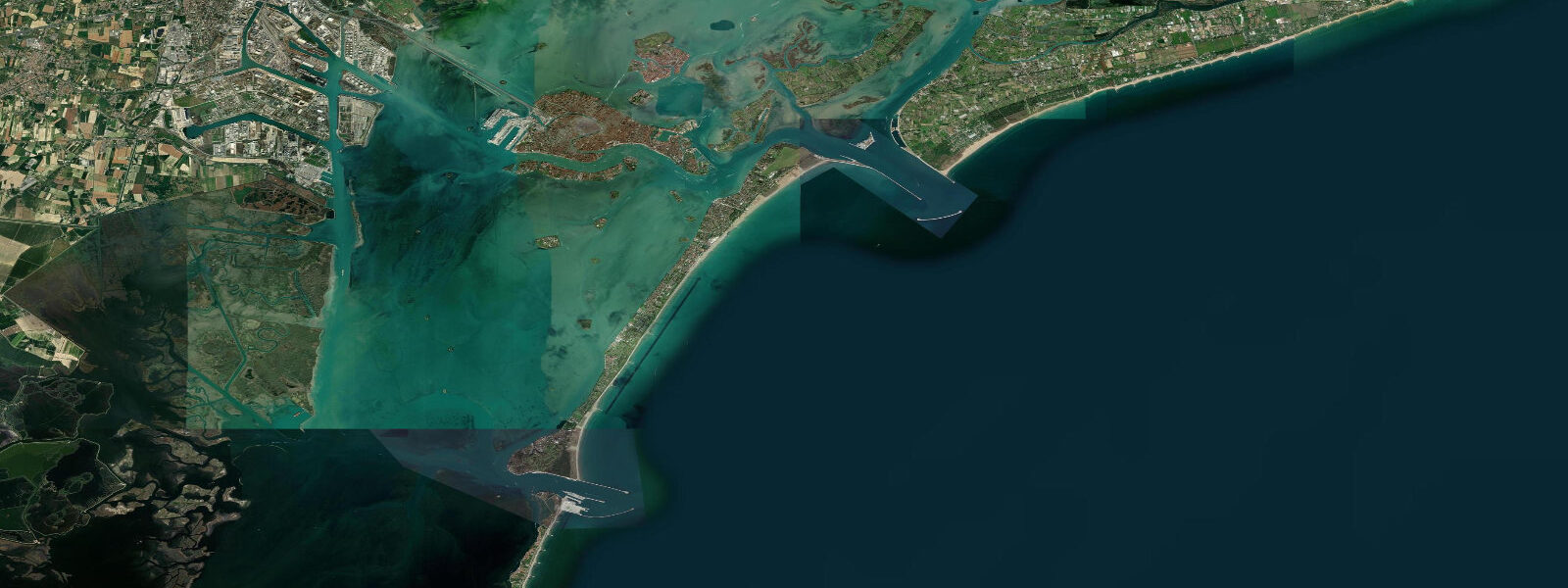 Satellite view of the coast near Venice (Punta della Salute)