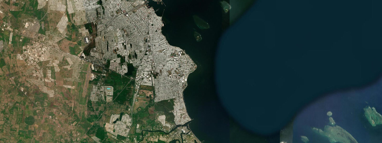 Satellite view of the coast near Veracruz