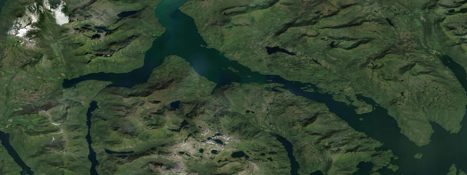Satellite view of the coast near Village Islands