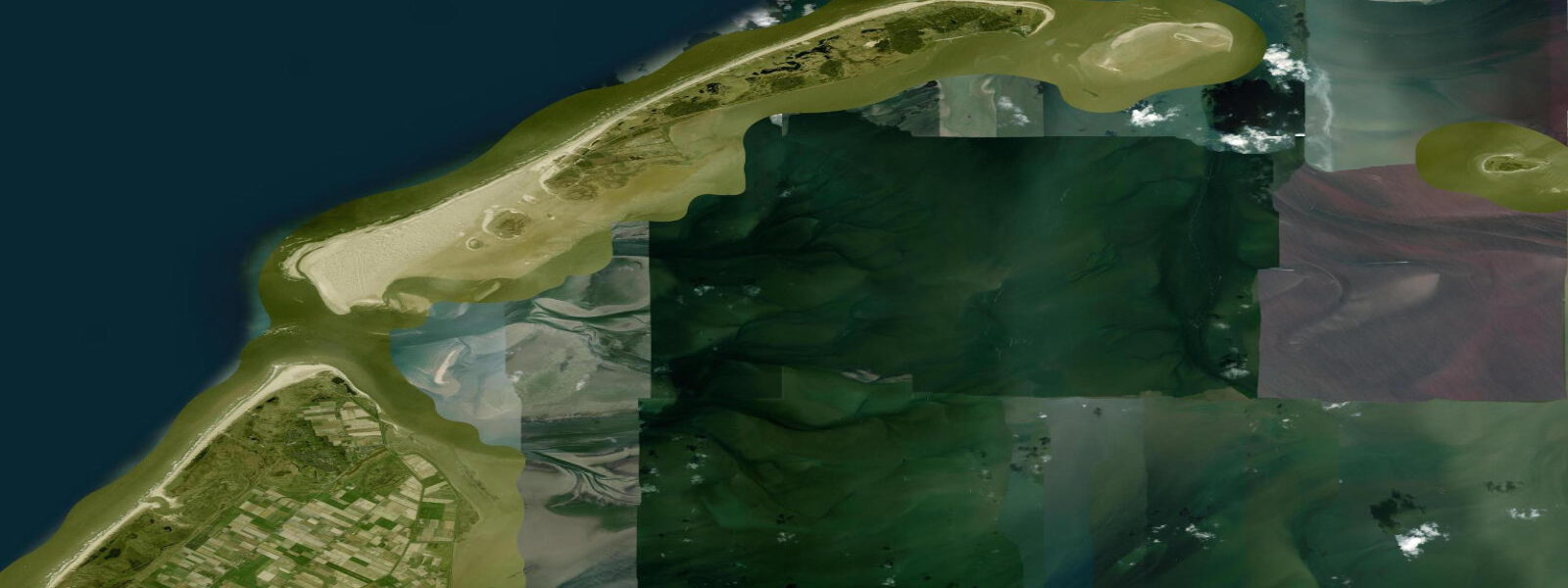 Satellite view of the coast near Vlieland