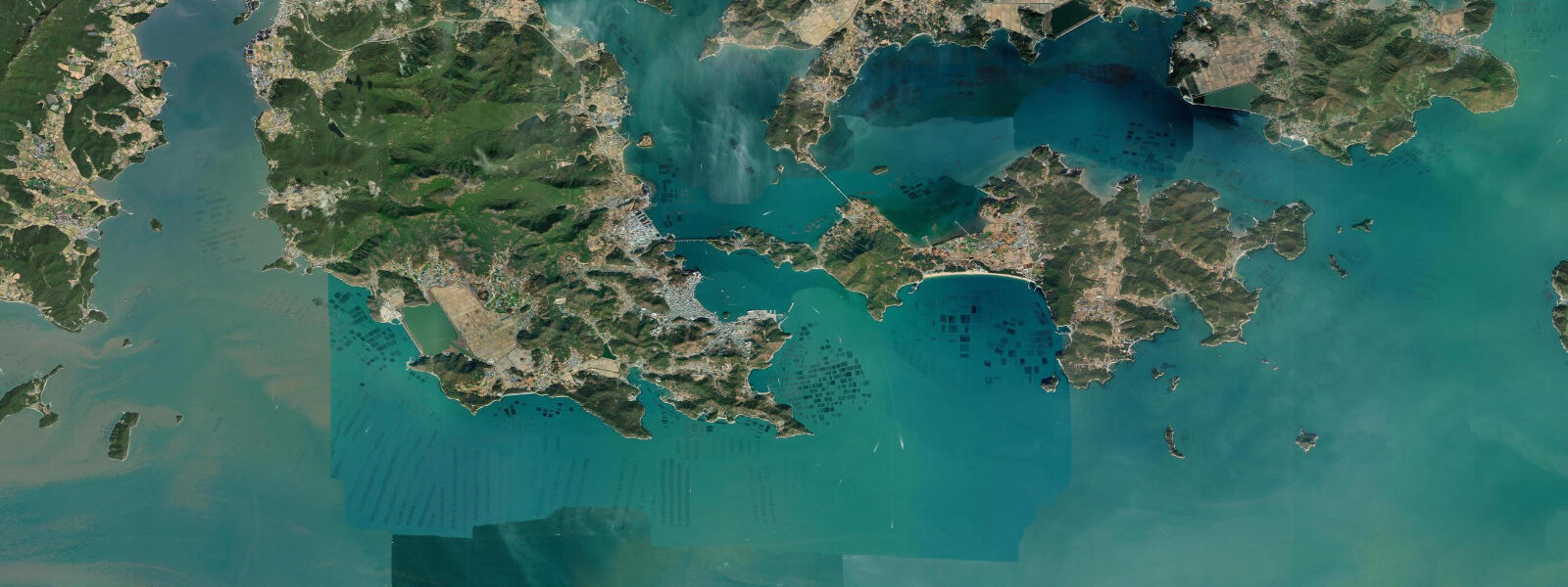 Satellite view of the coast near Wando