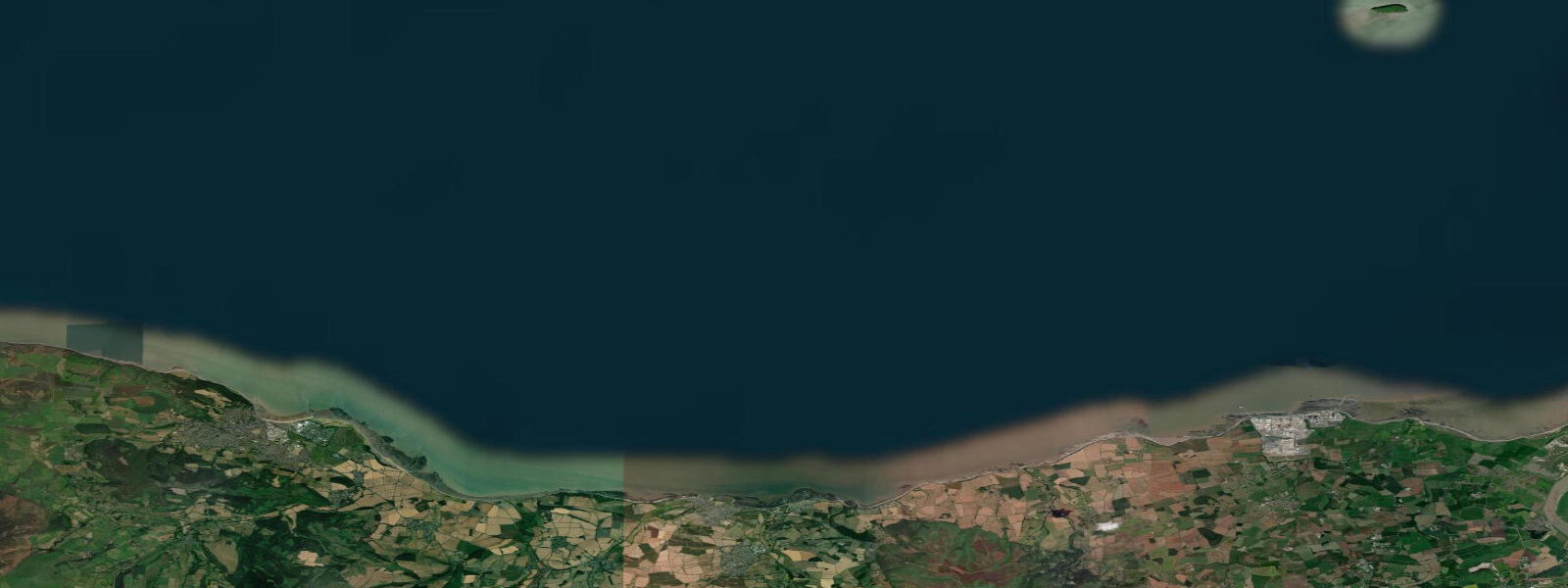 Satellite view of the coast near Watchet