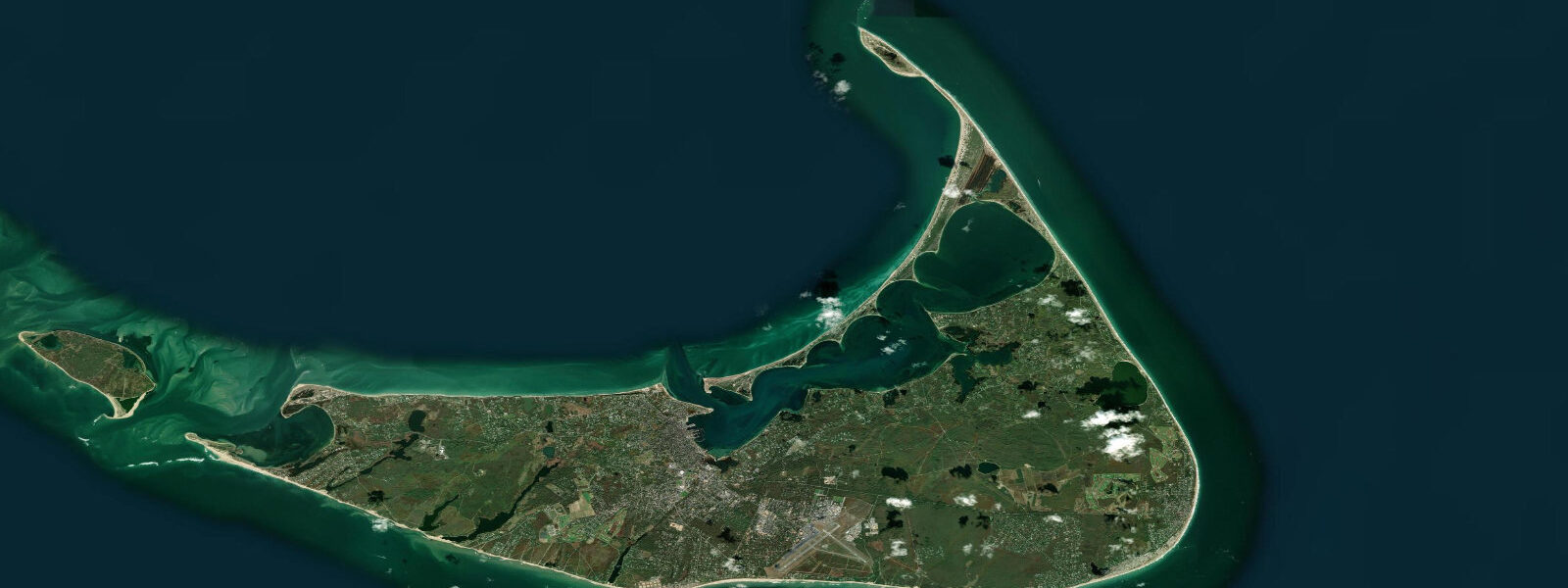 Satellite view of the coast near Wauwinet