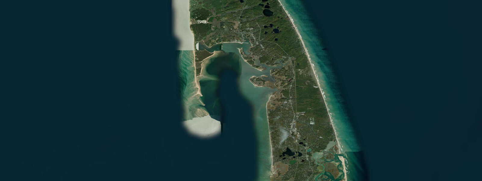 Satellite view of the coast near Wellfleet