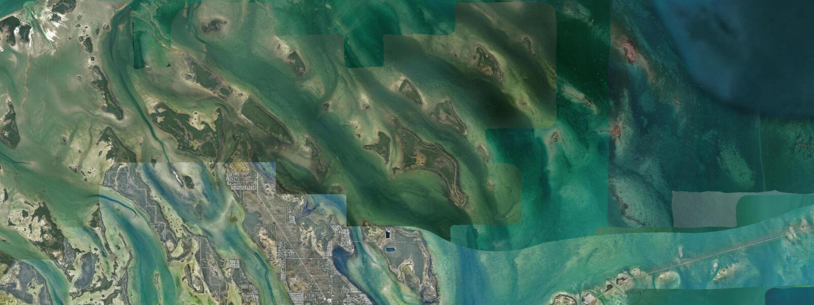 Satellite view of the coast near West Bahia Honda Key