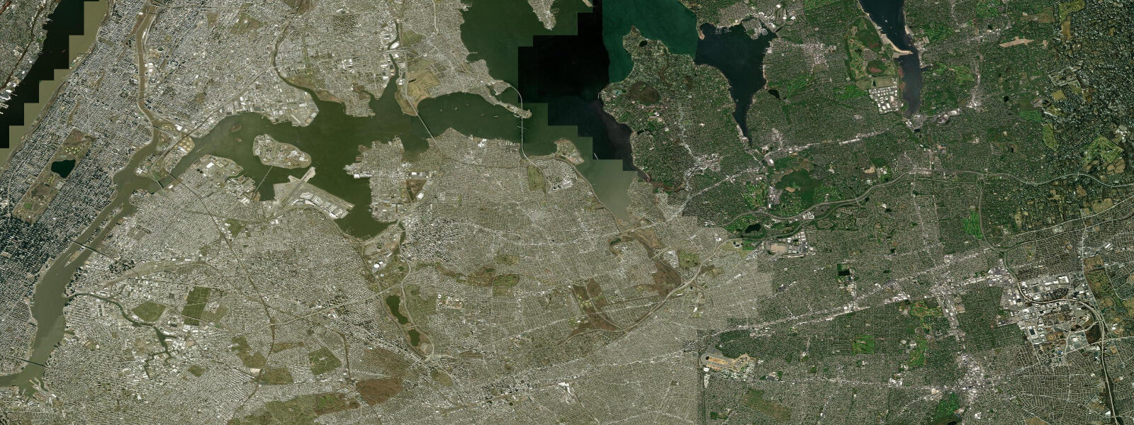 Satellite view of the coast near Willets Point