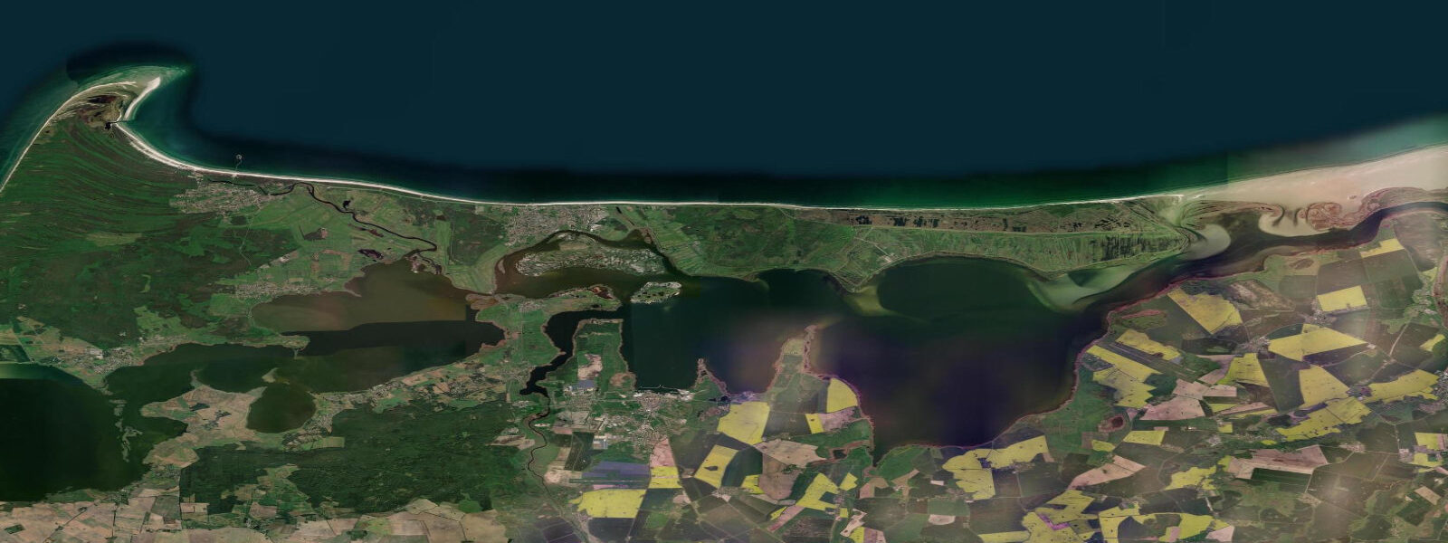 Satellite view of the coast near Zingst, Mecklenburg-Vorpommern
